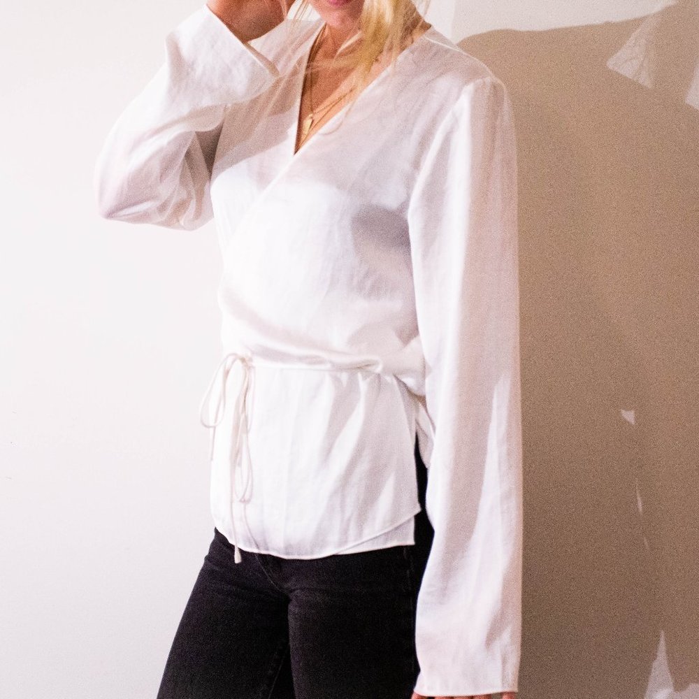 Little Moon silky tie top